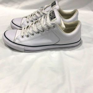 Converse White Leather Chuck Taylors 9